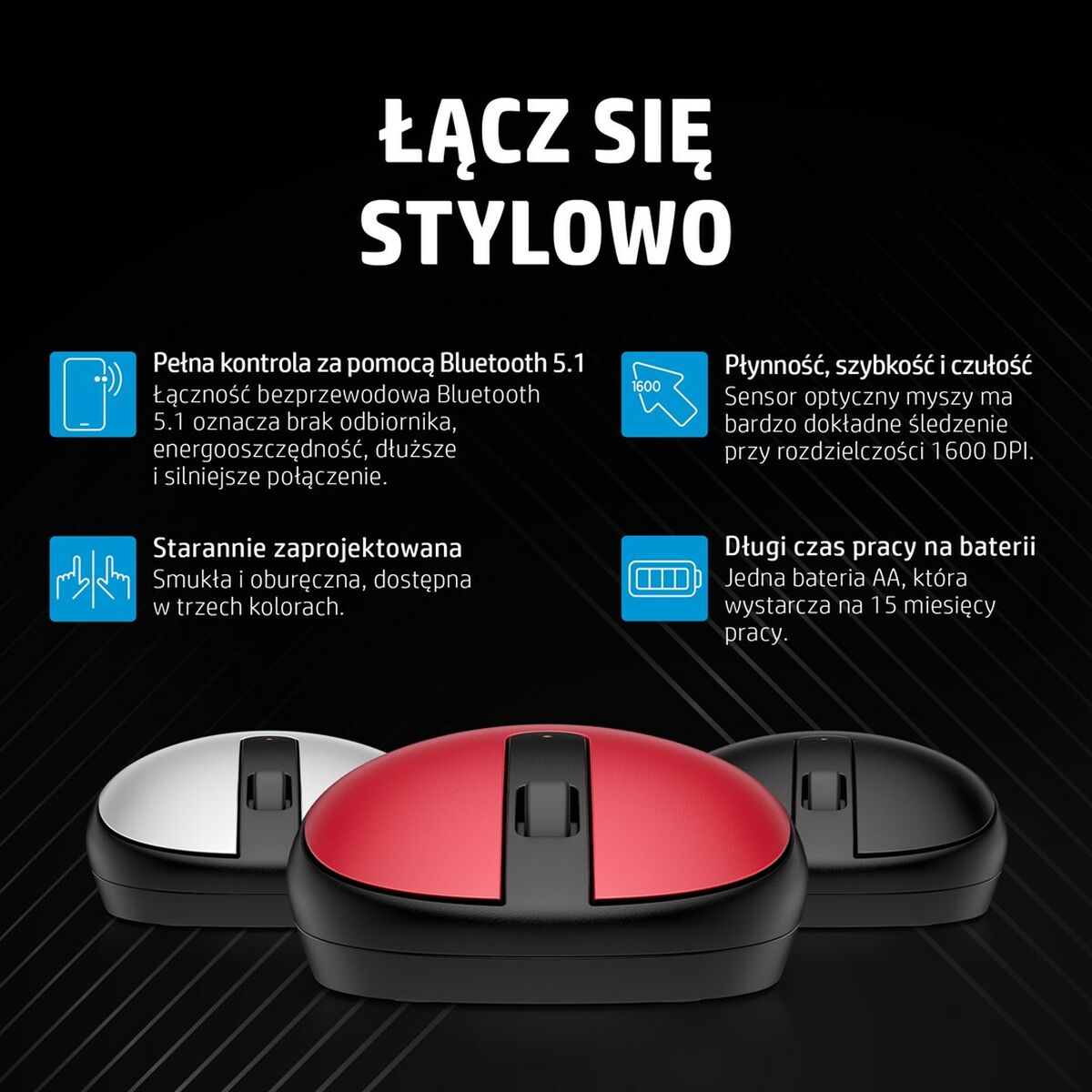 Wireless Bluetooth Mouse HP 240 White