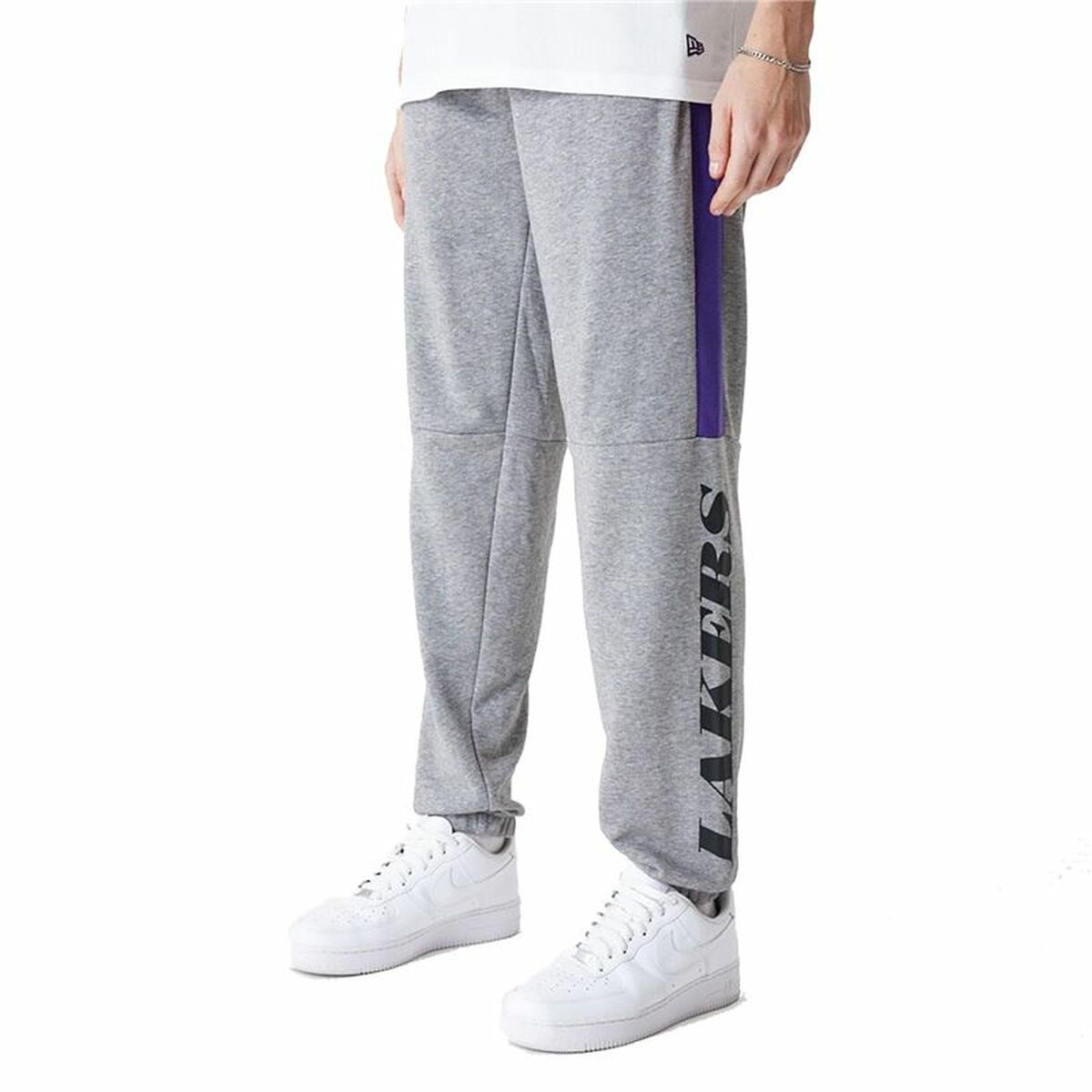 Adult Trousers New Era NBA LA Lakers Grey Men Adult Trousers New Era NBA LA Lakers Grey Men