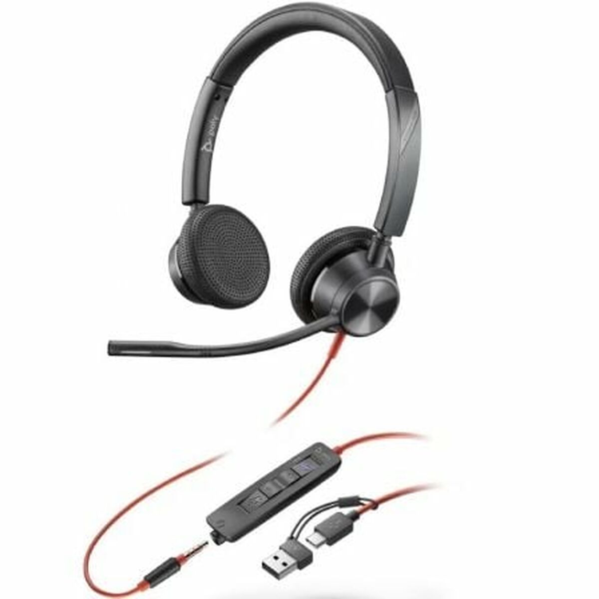Headphones Poly 8X222AA Black