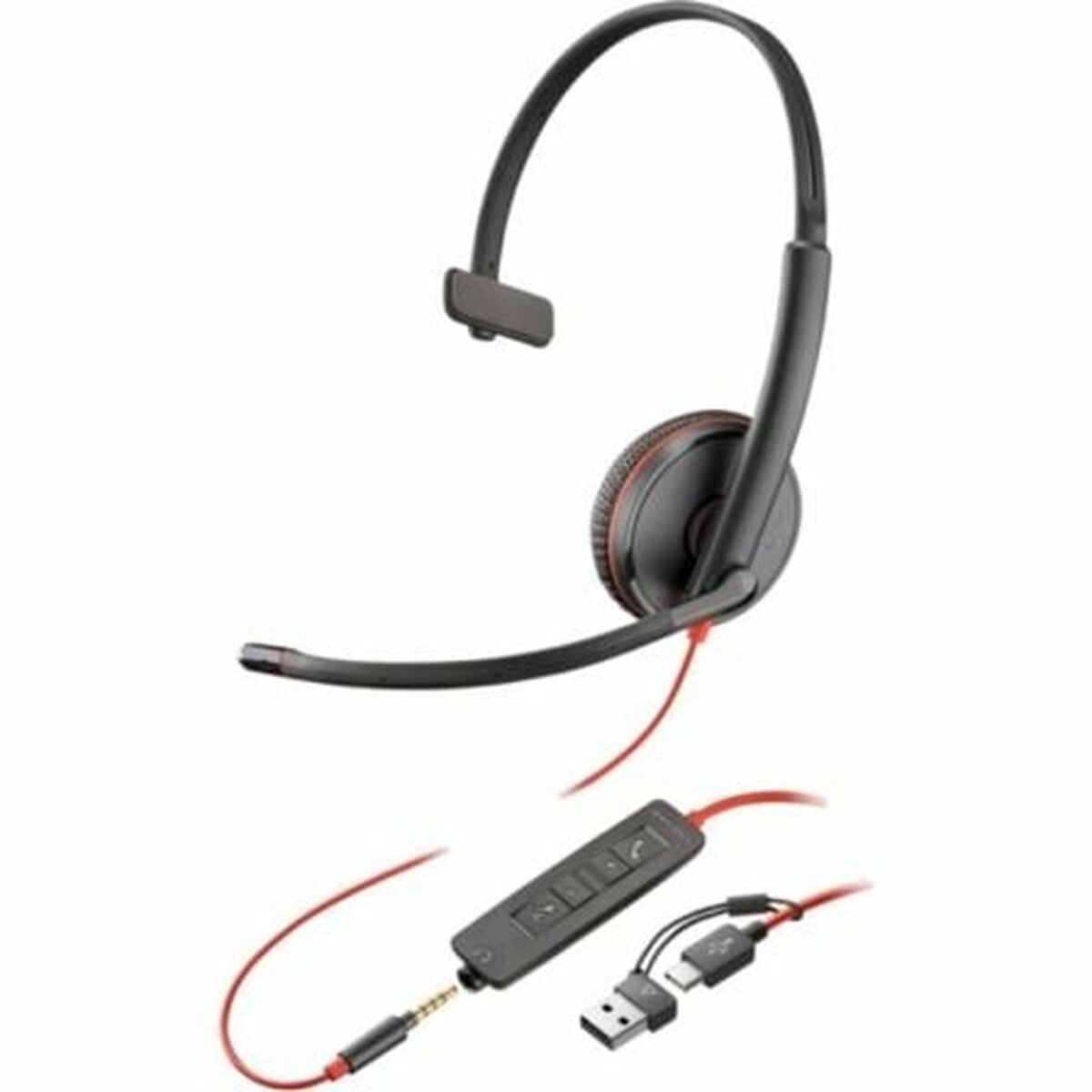 Headphones with Microphone Poly 8X227A6 Black