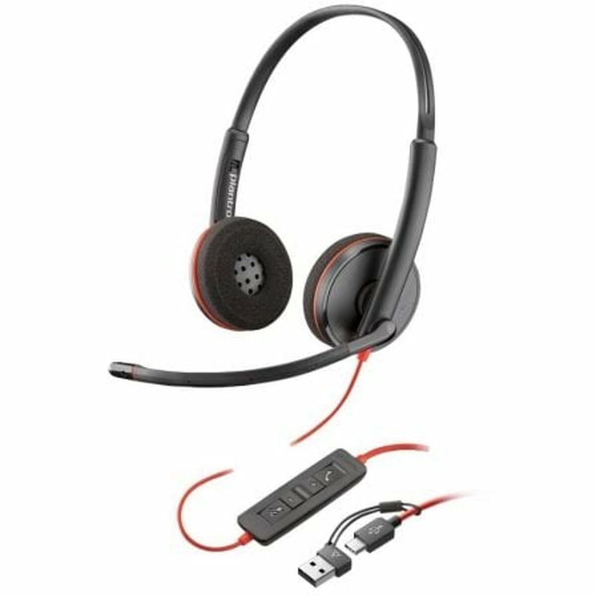 Headphones with Microphone Poly 8X228A6 Black
