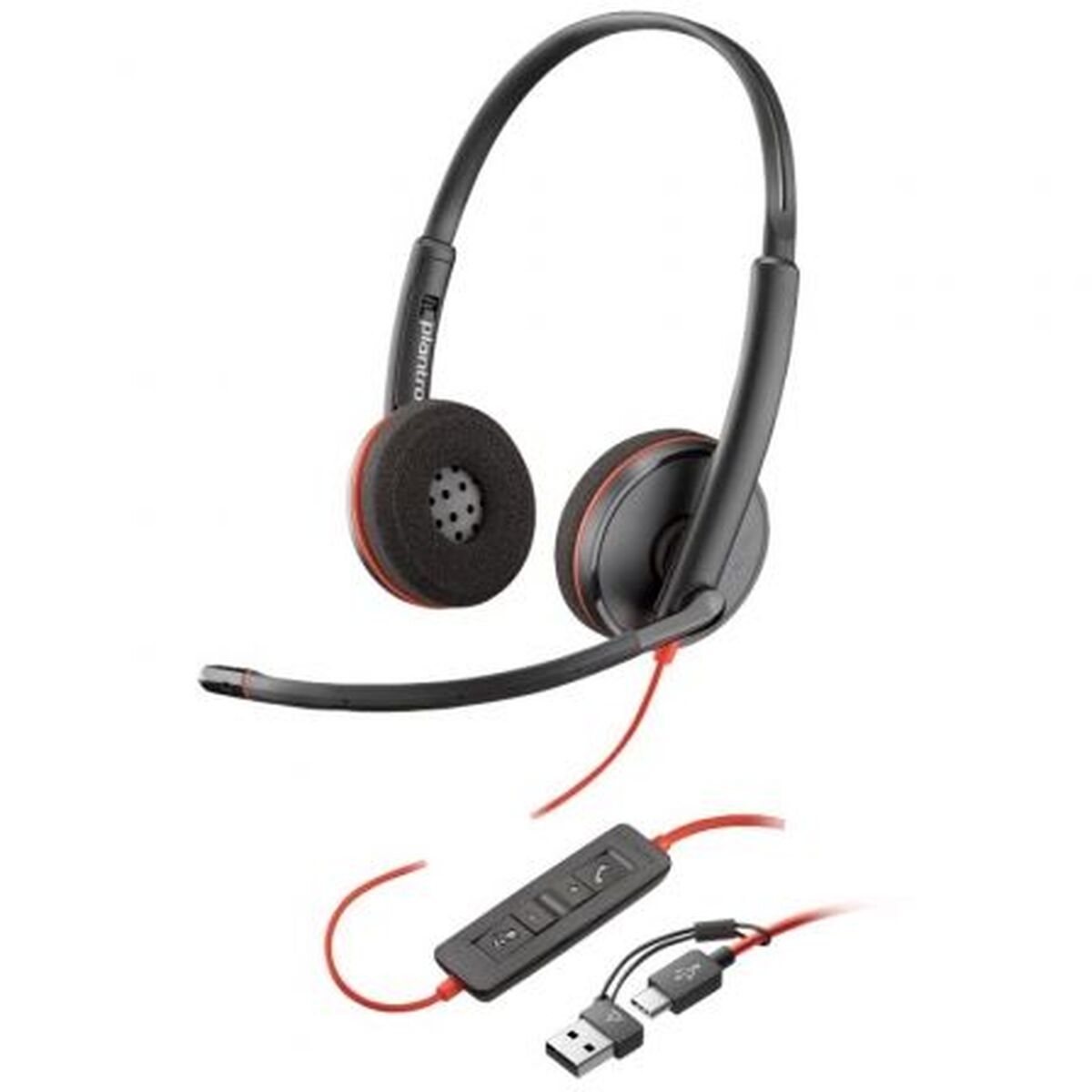 Headphones with Microphone Poly 8X2J9A6 Black