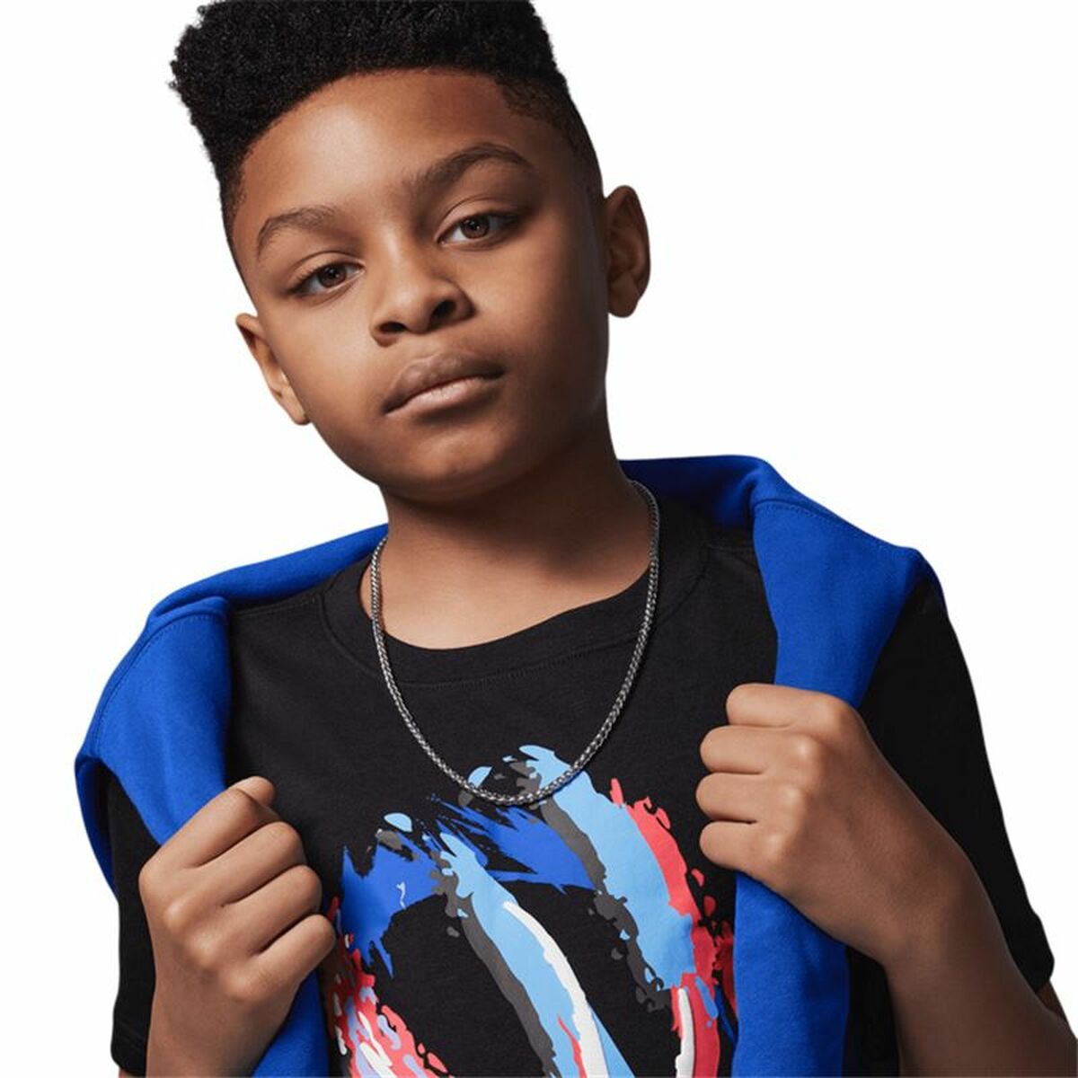 Child’s Short Sleeve T-Shirt Jordan Jdb Bball Fire Ss Black