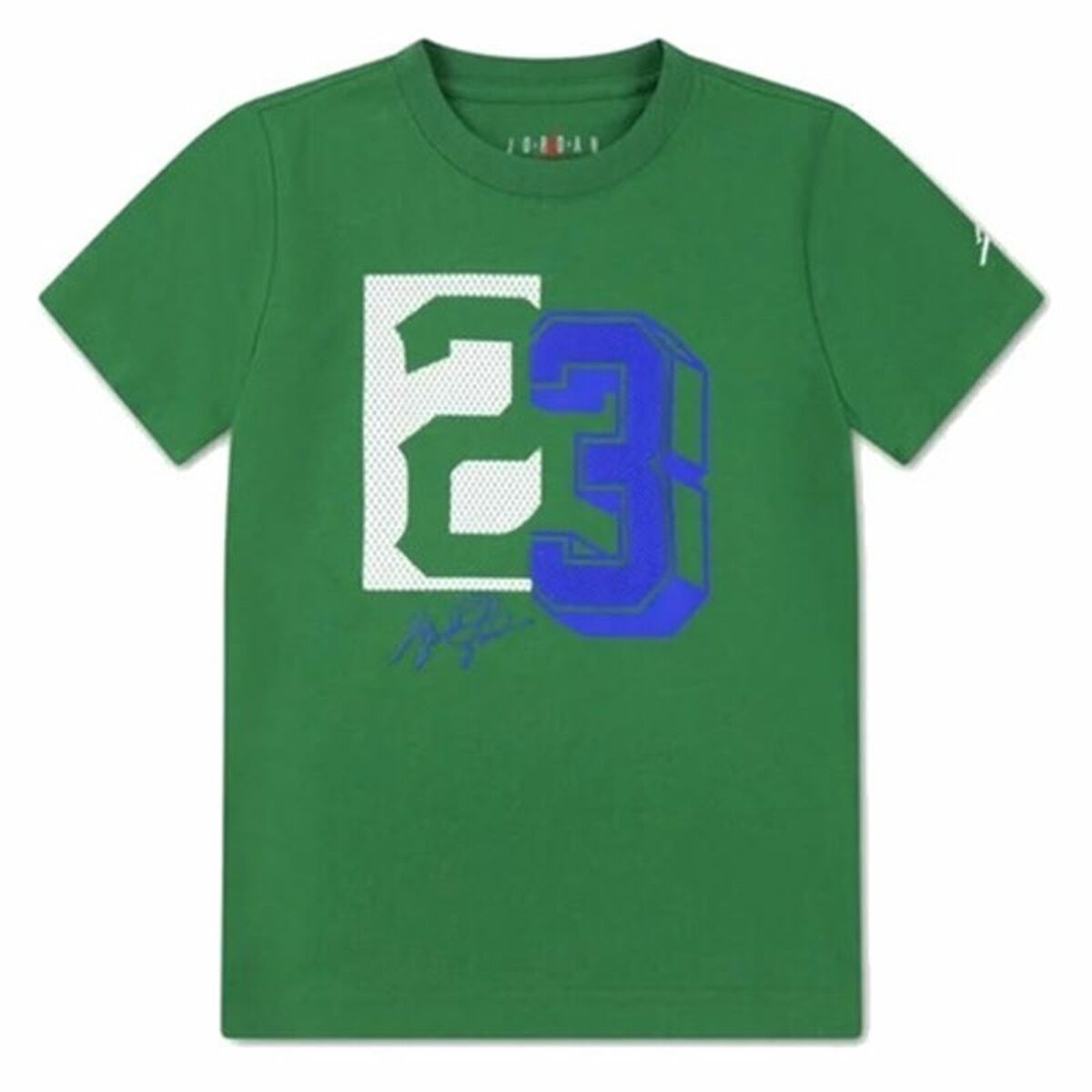 Child’s Short Sleeve T-Shirt Jordan Jdb Jm 23 Mesh Ss Green