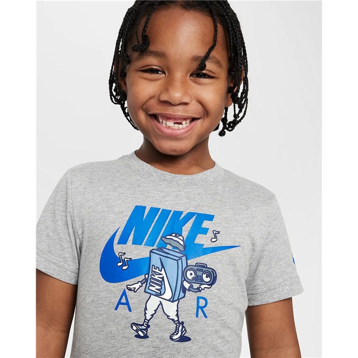 Child’s Short Sleeve T-Shirt Nike Air Boxy Light grey