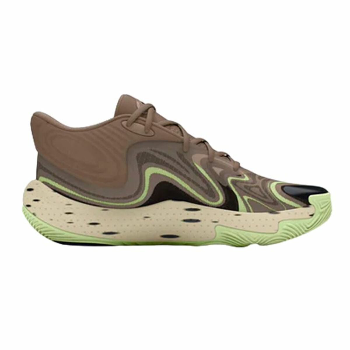 Basketball Shoes for Adults Under Armour Spawn 6 Mid Brown Basketball Shoes for Adults Under Armour Spawn 6 Mid Brown