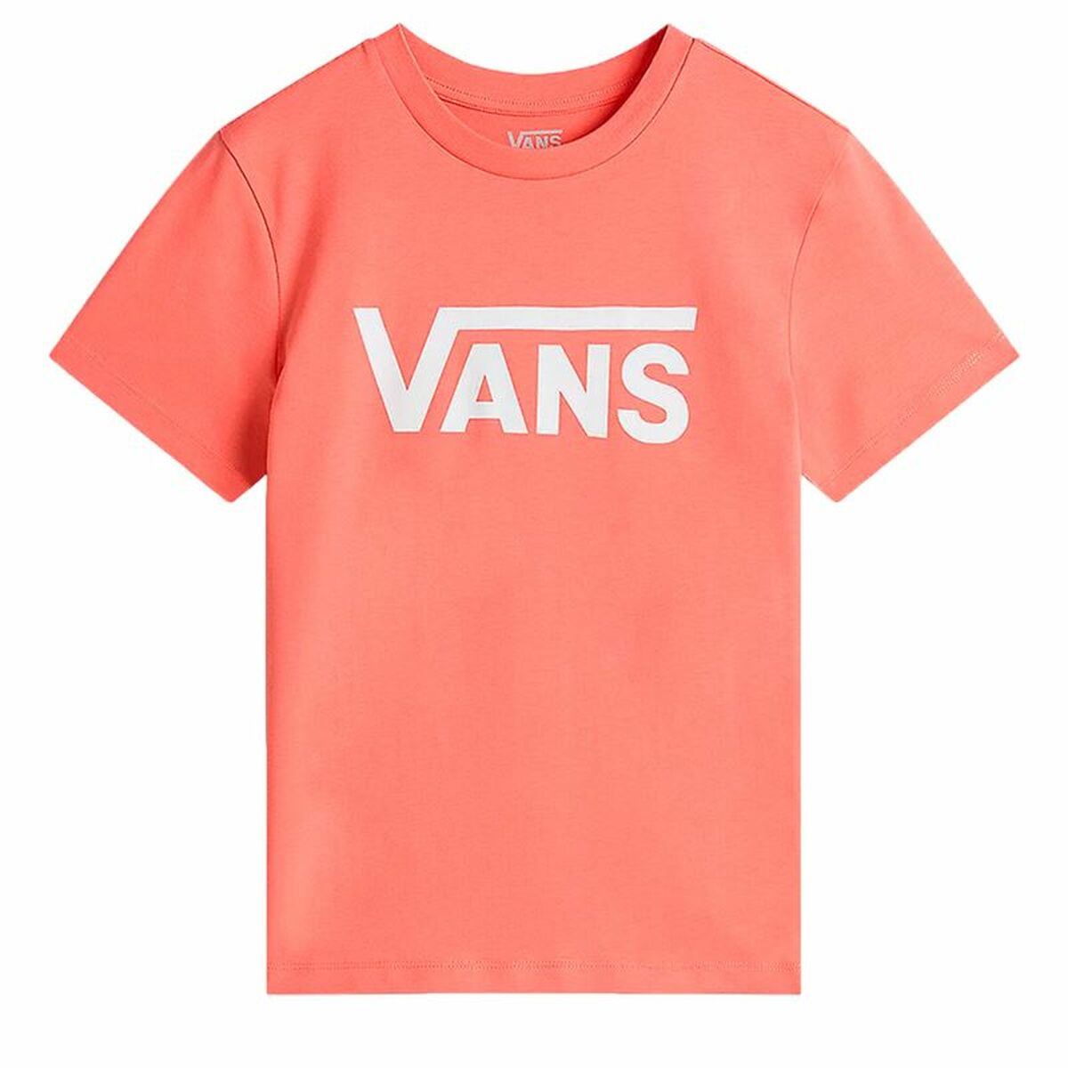 Womenâs Short Sleeve T-Shirt Vans Flying V Flyv Pink Salmon Womenâs Short Sleeve T-Shirt Vans Flying V Flyv Pink Salmon