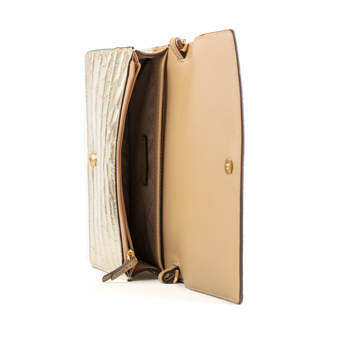 Shoulder Bag Michael Kors 32F4GJ6C8K-PALE-GOLD Golden 22 x 14 x 6 cm
