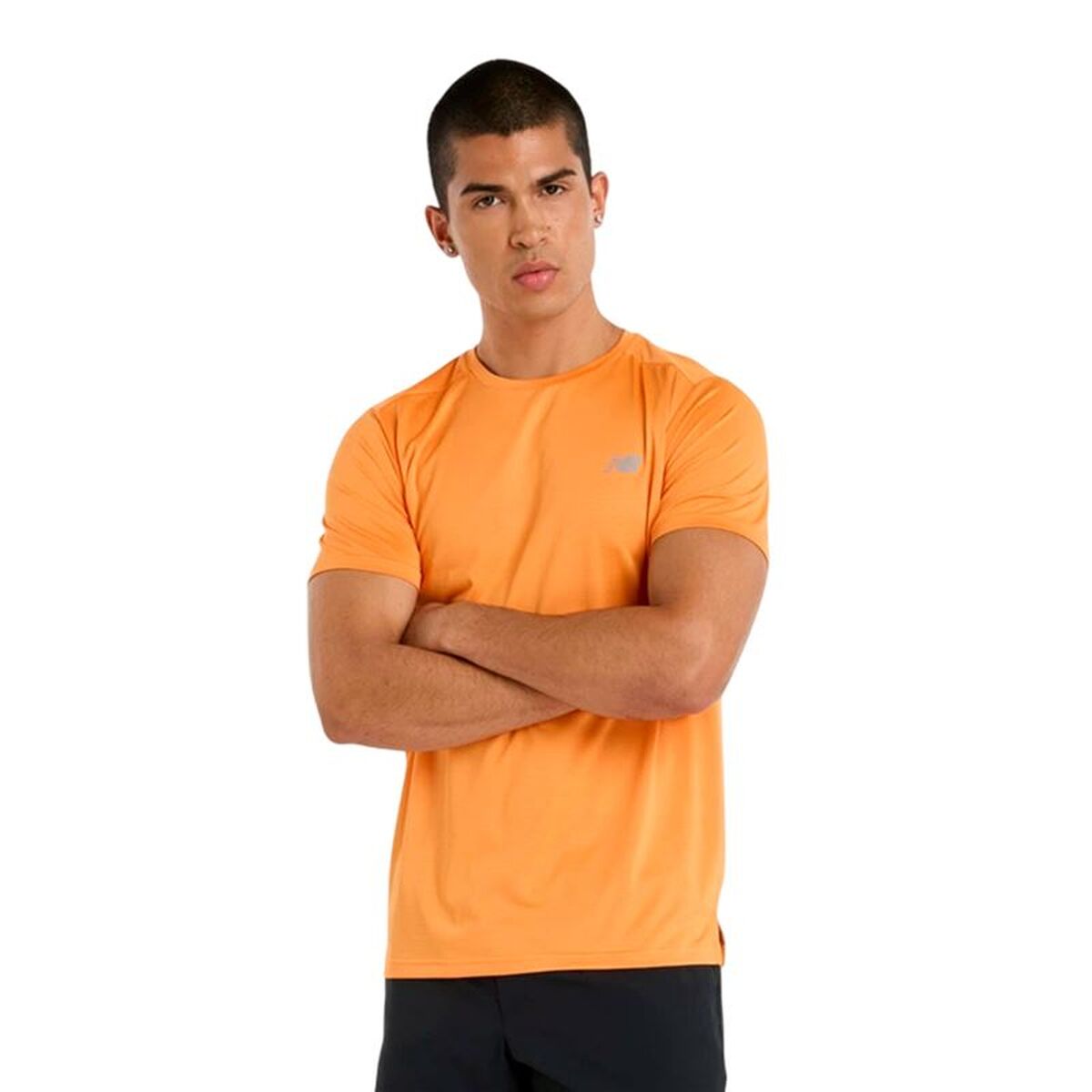 Men’s Short Sleeve T-Shirt New Balance Sport Essentials Orange Men’s Short Sleeve T-Shirt New Balance Sport Essentials Orange