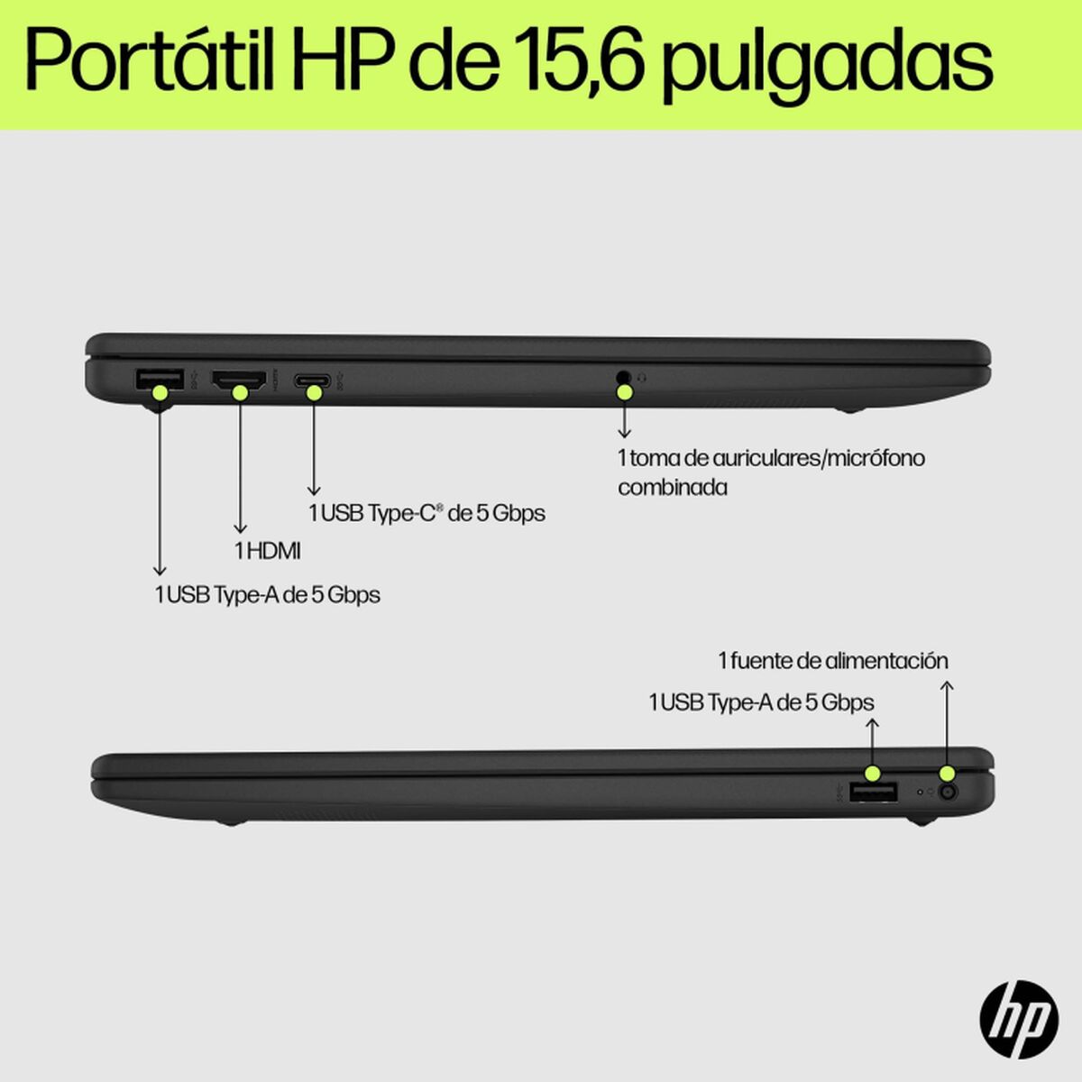 Laptop HP 15-fd0035ns 15″ 8 GB RAM 256 GB Intel Core i3 N305