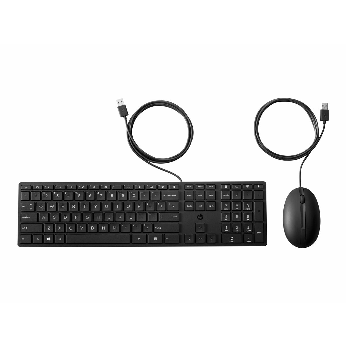 Keyboard and Mouse HP 9SR36UT Black Spanish Qwerty