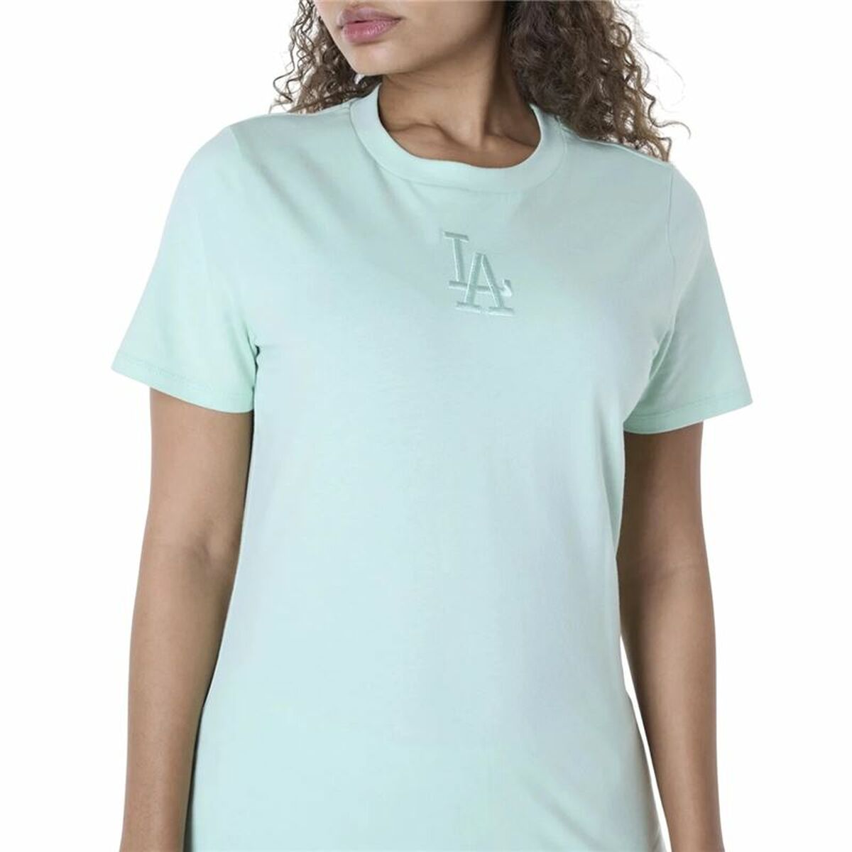 Womenâs Short Sleeve T-Shirt New Era LA Dodgers MLB League Essential Aquamarine Womenâs Short Sleeve T-Shirt New Era LA Dodgers MLB League Essential Aquamarine