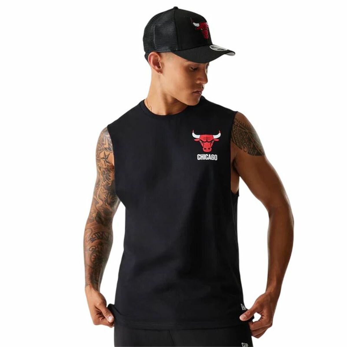 Tank Top Men New Era Chicago Bulls Black