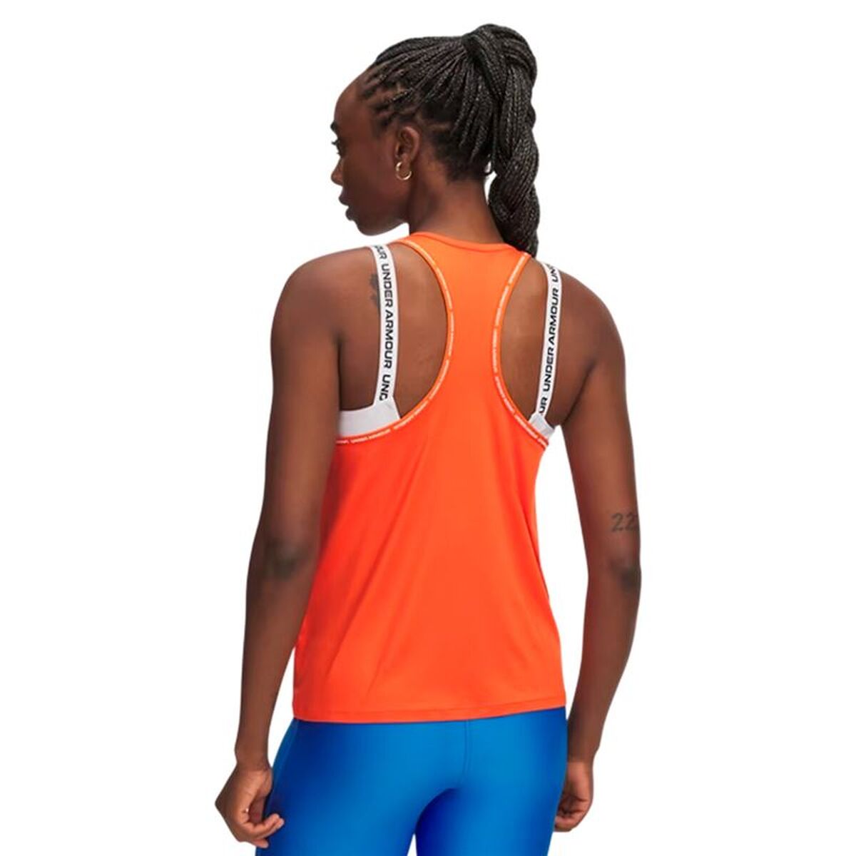 Women’s Sleeveless T-shirt Under Armour Tech Knockout Orange Fitness