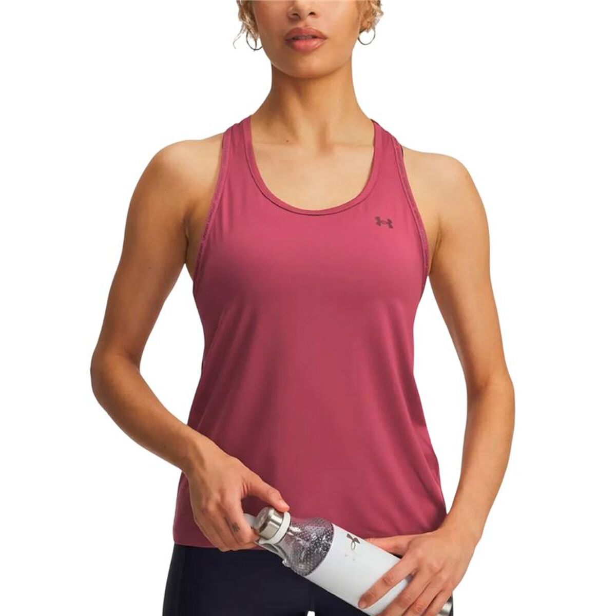Women’s Sleeveless T-shirt Under Armour Tech Knockout Crimson Red Fitness