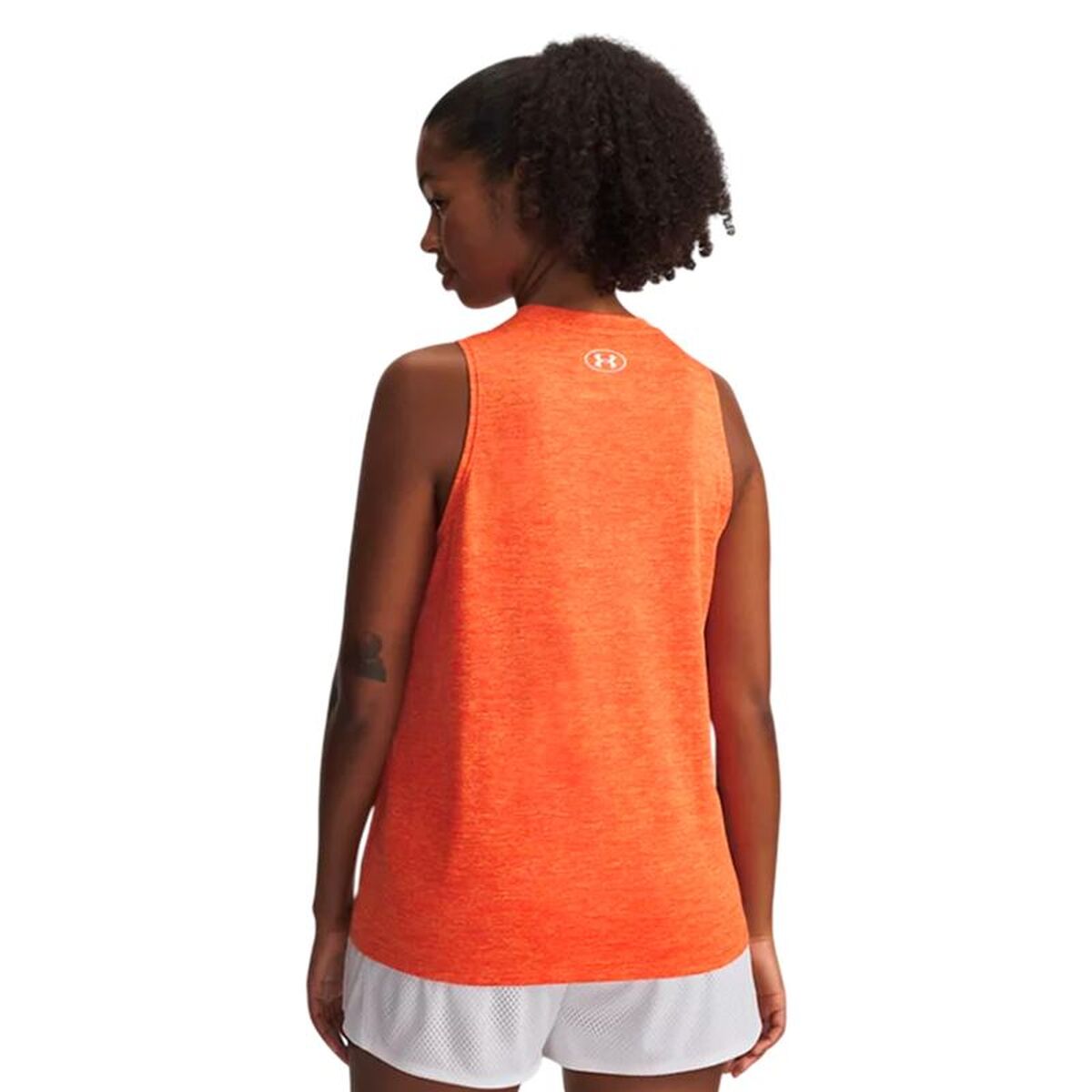 Women’s Sleeveless T-shirt Under Armour Tech Tank Twist Orange Fitness