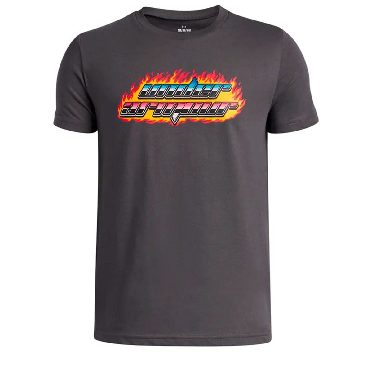 Child’s Short Sleeve T-Shirt Under Armour Flame Wm Ss Grey