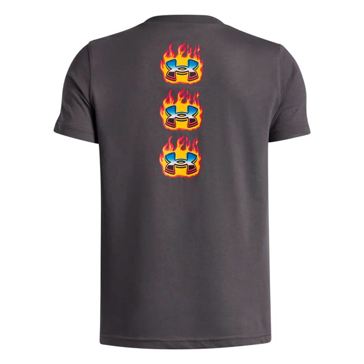 Child’s Short Sleeve T-Shirt Under Armour Flame Wm Ss Grey