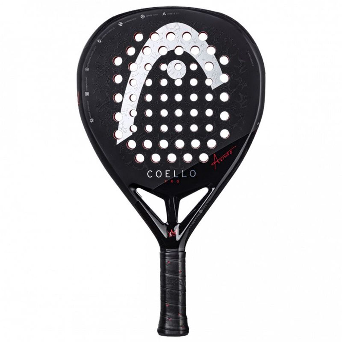 Padel Racket Head Coello Pro 2025 Black Carbon fibre