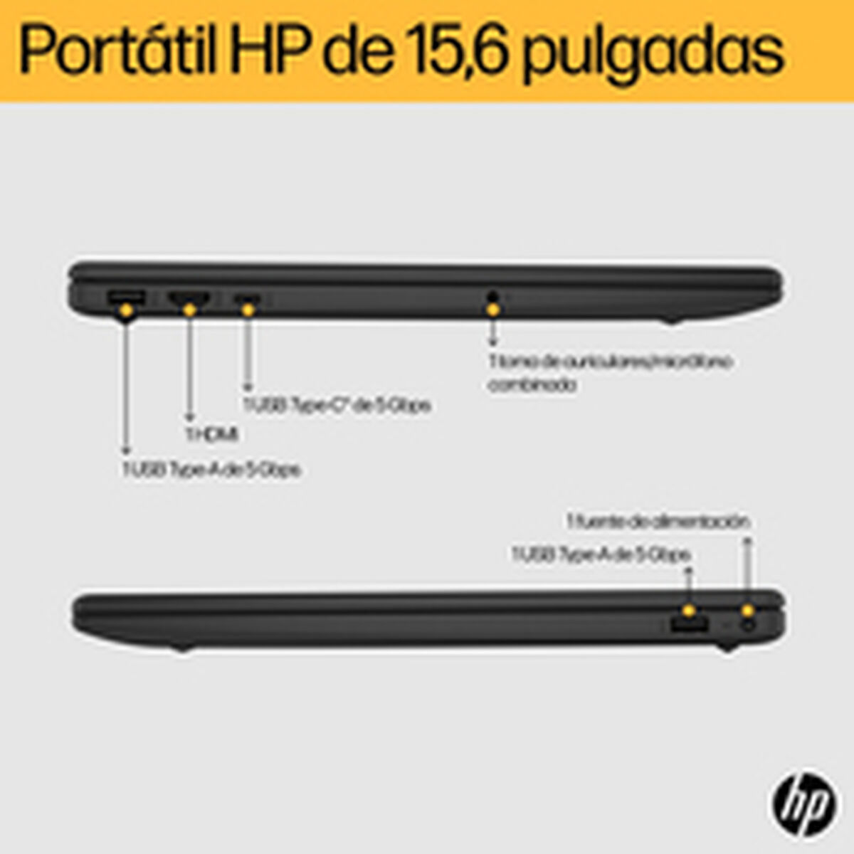 Laptop HP B56HYEA 15,6″ AMD Ryzen 7 7730U 16 GB RAM 512 GB SSD