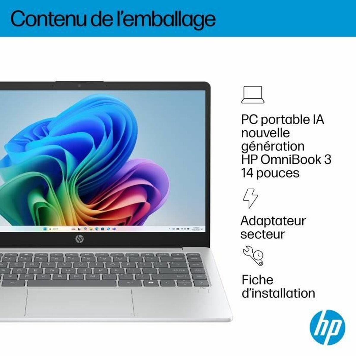 Laptop HP Omnibook 3 14-ha0015nf 14” Ryzen 5 3450U 16 GB RAM 512 GB SSD