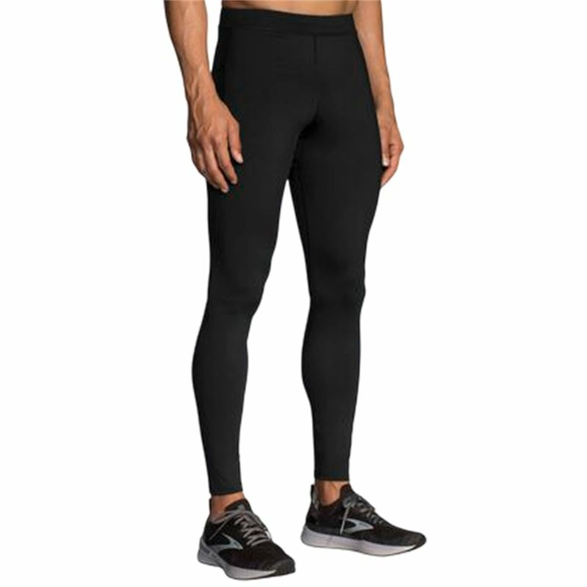 Sports Leggings for Men Brooks Running Source Black Sports Leggings for Men Brooks Running Source Black