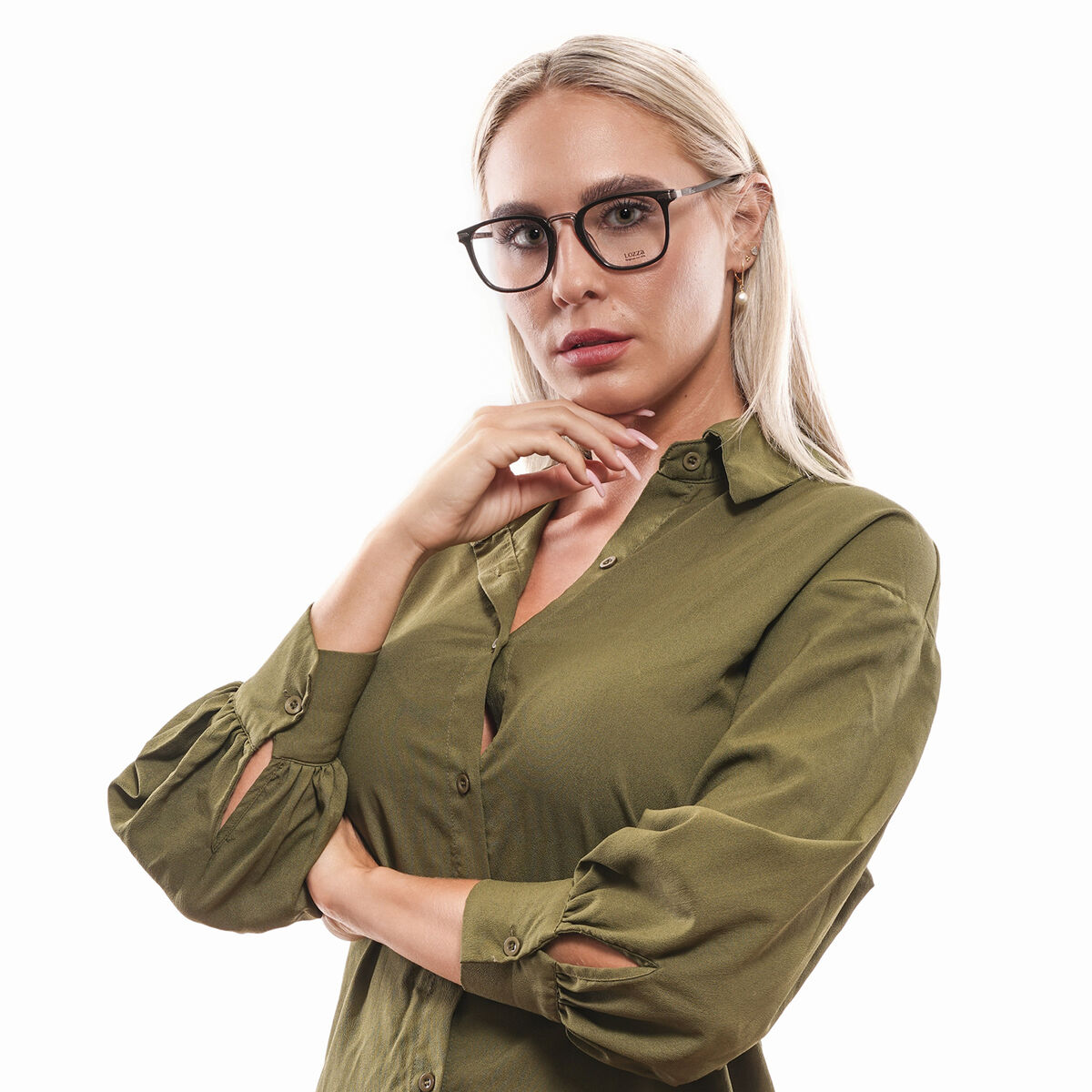 Unisex’ Spectacle frame Lozza VL4152 500BLK