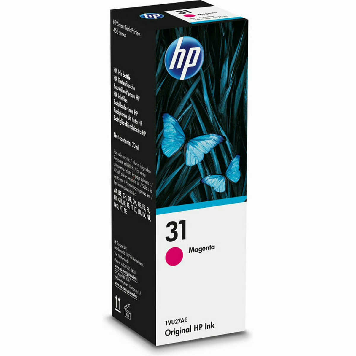 Ink for cartridge refills HP 1VU27AE Magenta 70 ml Ink for cartridge refills HP 1VU27AE Magenta 70 ml
