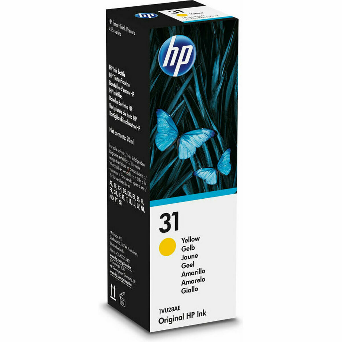 Ink for cartridge refills HP 1VU28AE Yellow Ink for cartridge refills HP 1VU28AE Yellow
