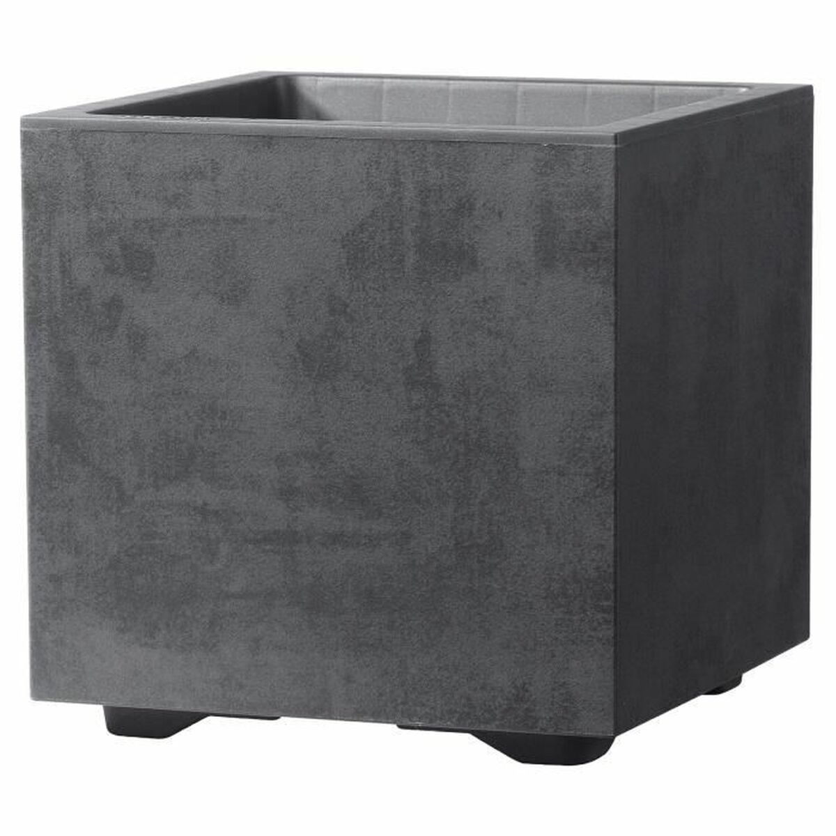 Plant pot Deroma Anthracite 25 cm Plastic Squared Bucket  25 cm