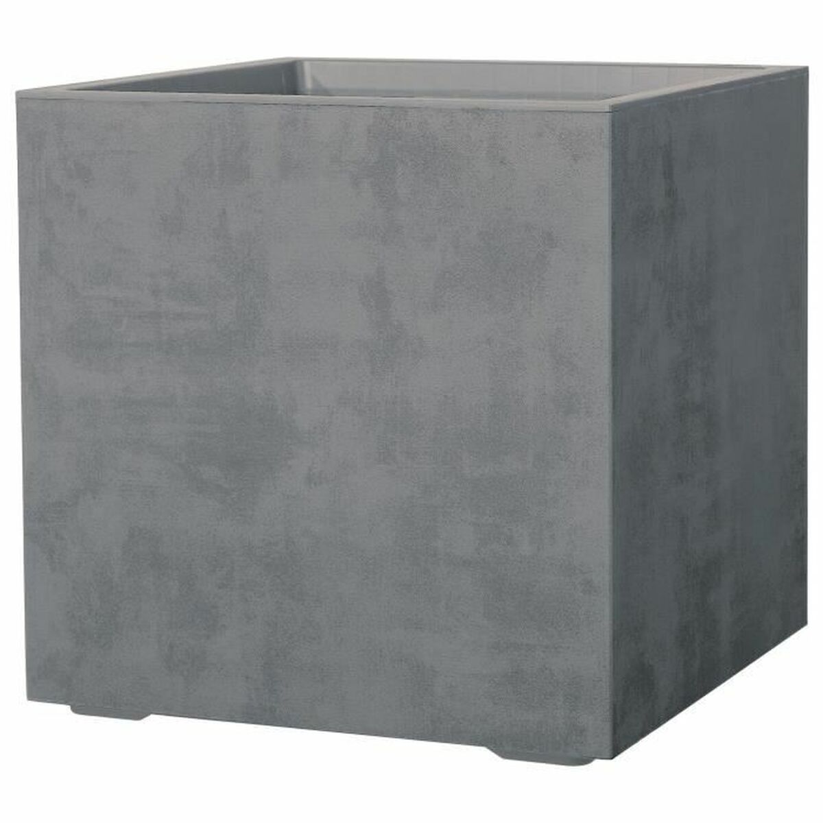 Plant pot Deroma Grey 49 x 49 x 49,5 cm Plastic Squared Bucket  49 x 45 cm