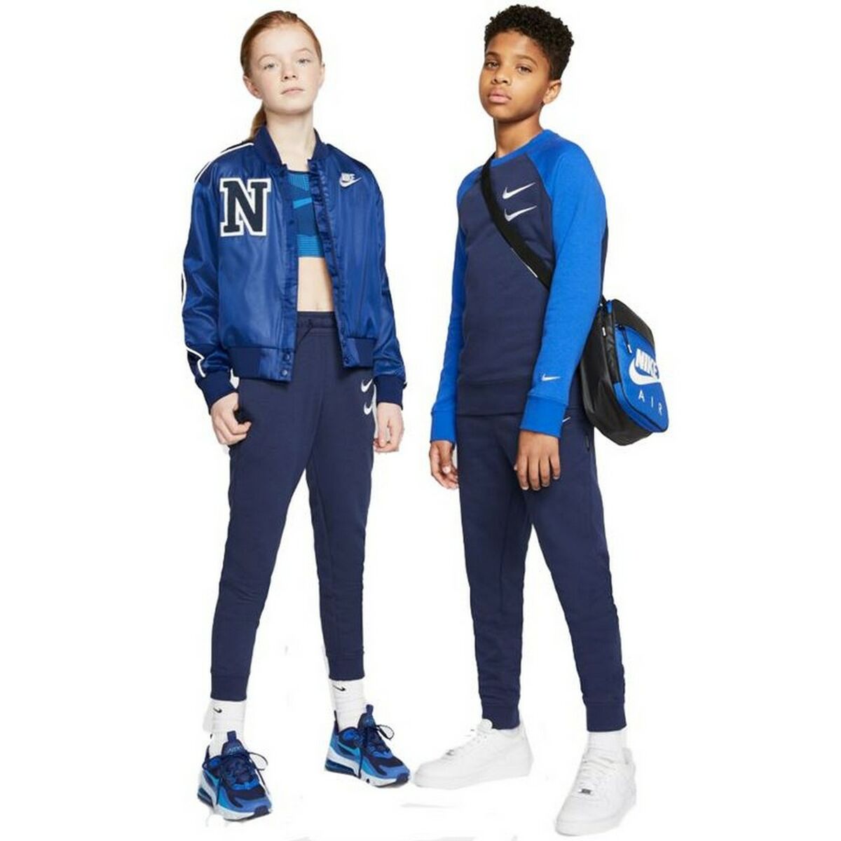 Children’s Tracksuit Bottoms Nike Swoosh Dark blue