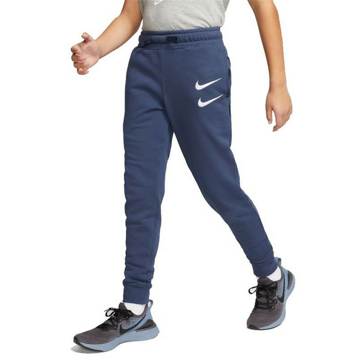 Children’s Tracksuit Bottoms Nike Swoosh Dark blue