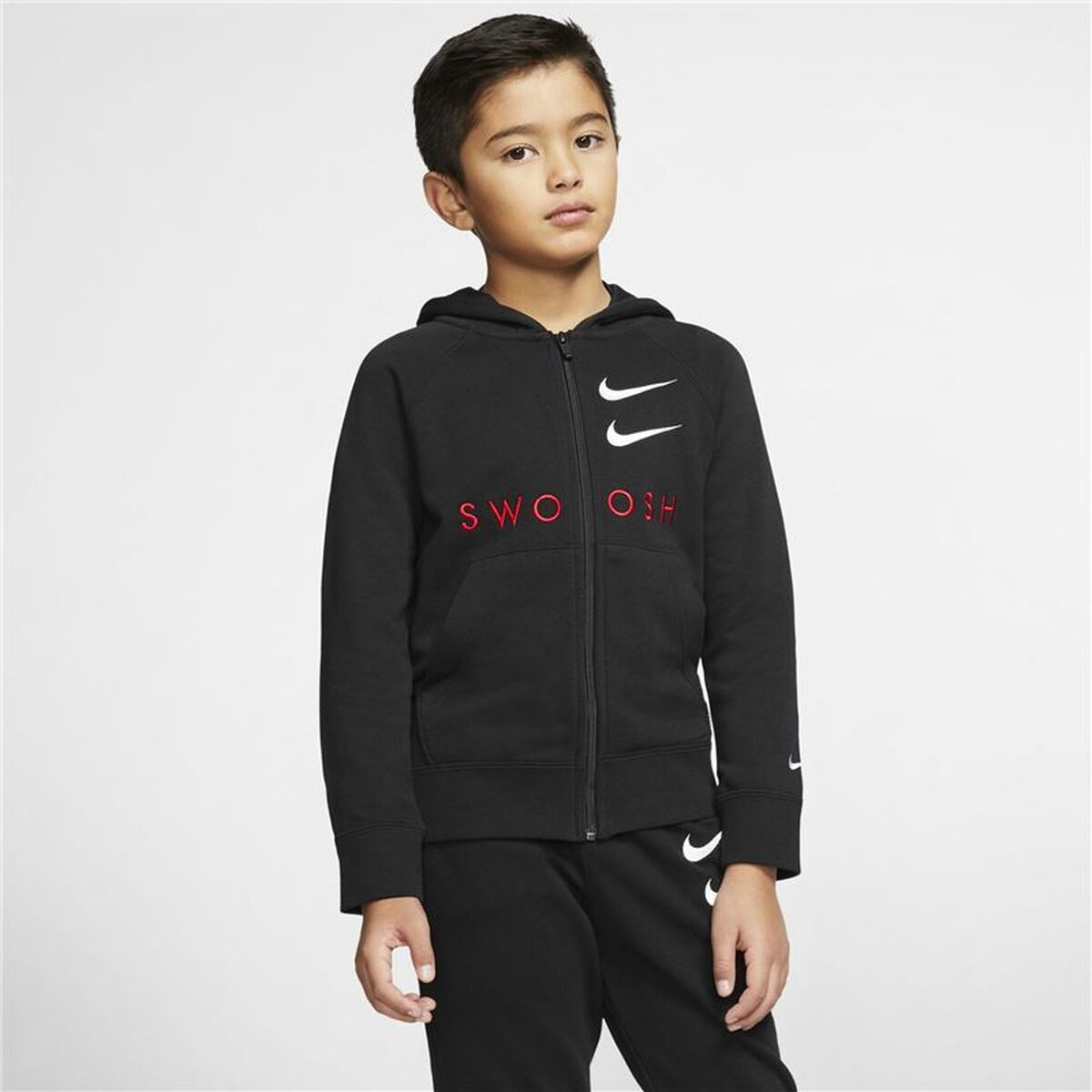 Children’s Sports Jacket Nike Swoosh Black