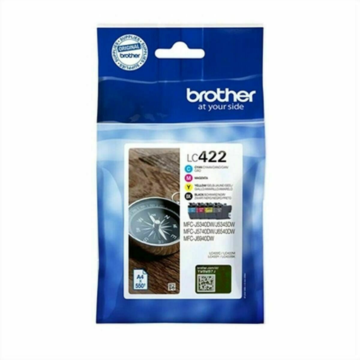 Original Ink Cartridge Brother LC422VAL 4 Units Original Ink Cartridge Brother LC422VAL 4 Units