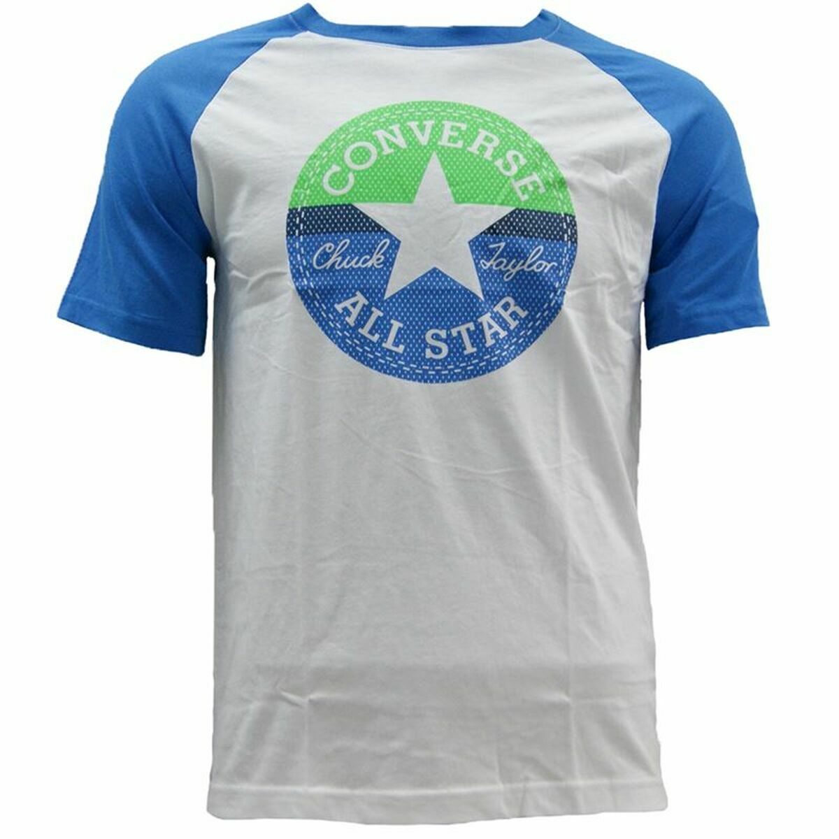 Child’s Short Sleeve T-Shirt Converse Block Raglan Blue White