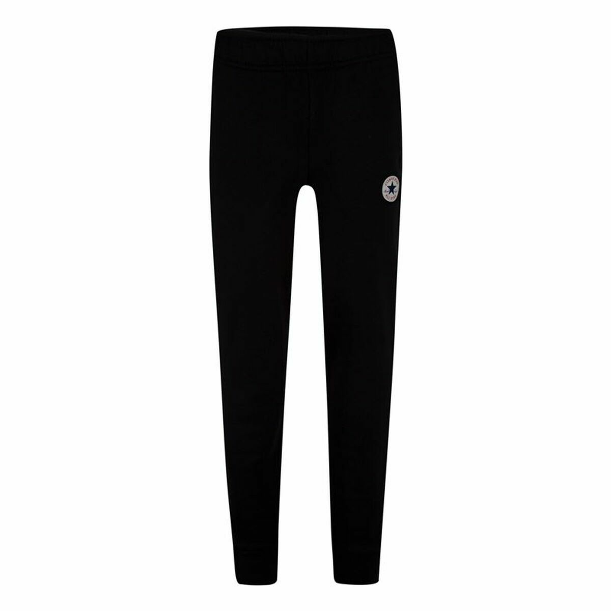 Children’s Tracksuit Bottoms Converse Fleee Chuck Taylor Patch Jogger B Black Children