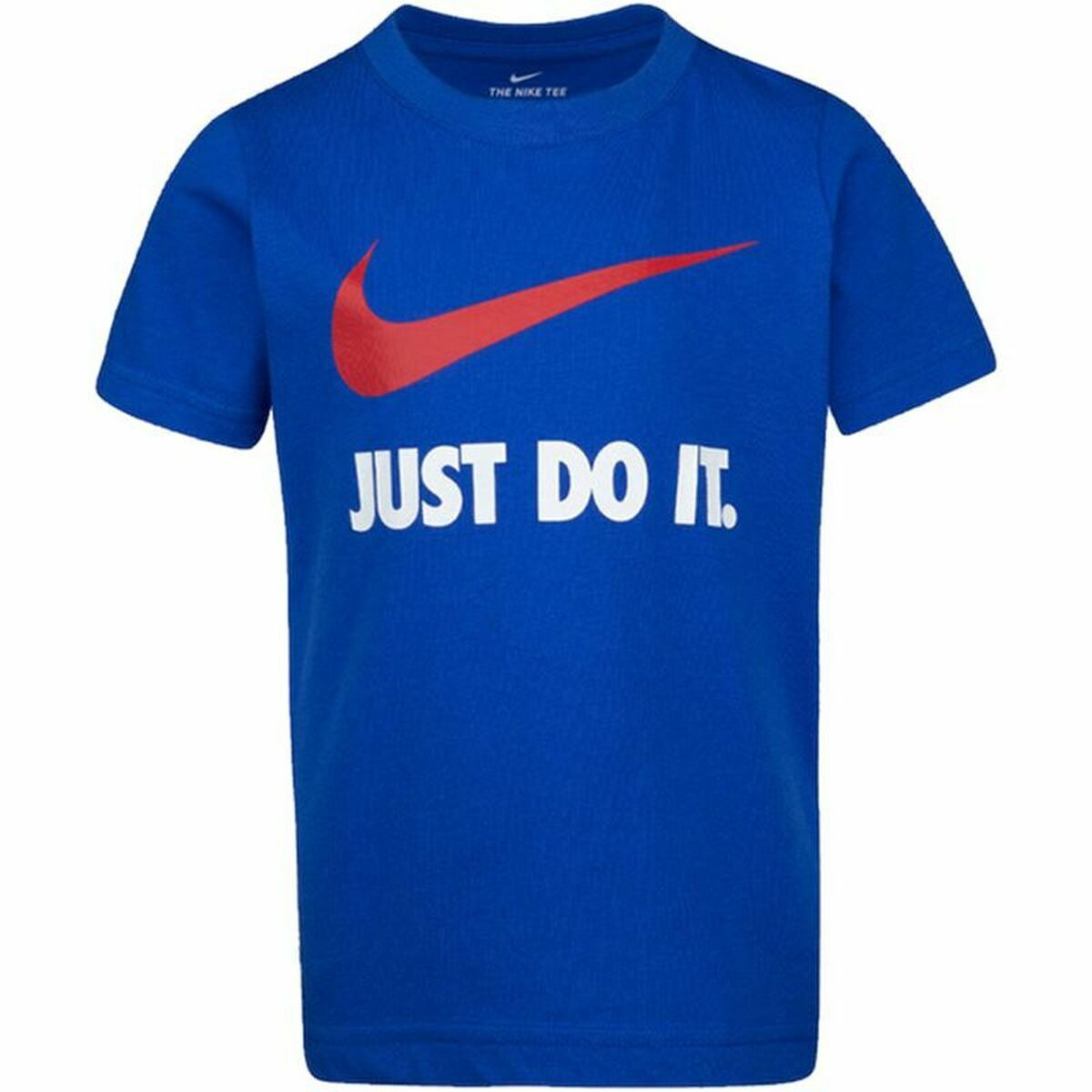 Child’s Short Sleeve T-Shirt Nike Swoosh Blue Child’s Short Sleeve T-Shirt Nike Swoosh Blue