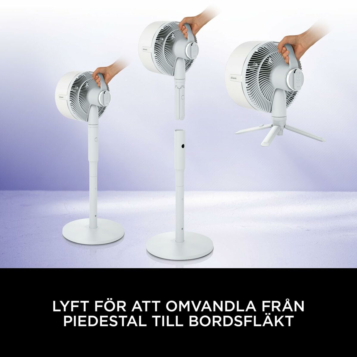 Freestanding Fan Shark White