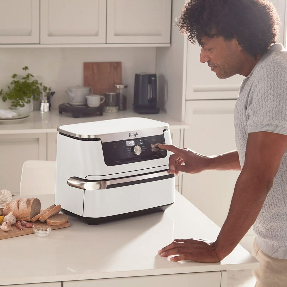 Air Fryer NINJA AF500EUWH White Silver 2470 w 10,4 L