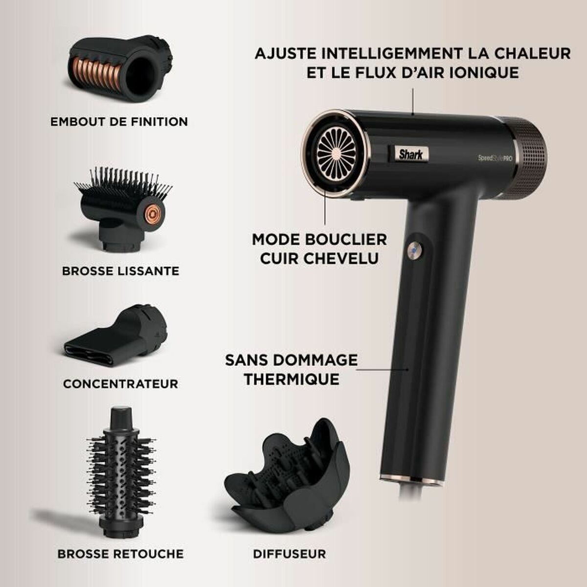 Hairdryer Shark Black