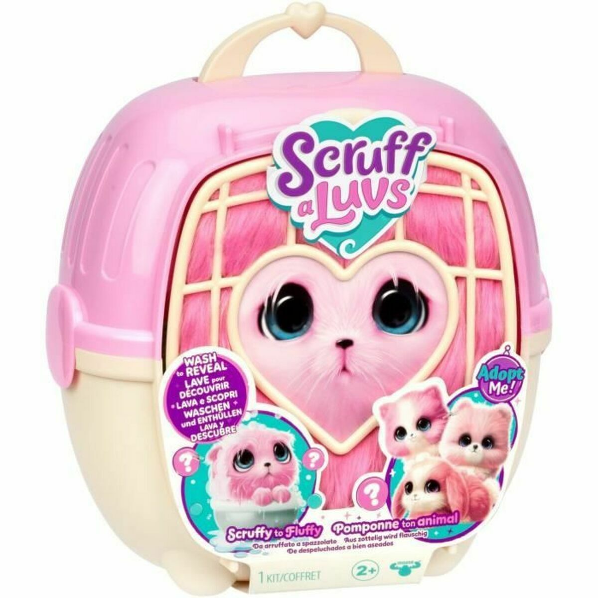 Fluffy toy Moose Pink