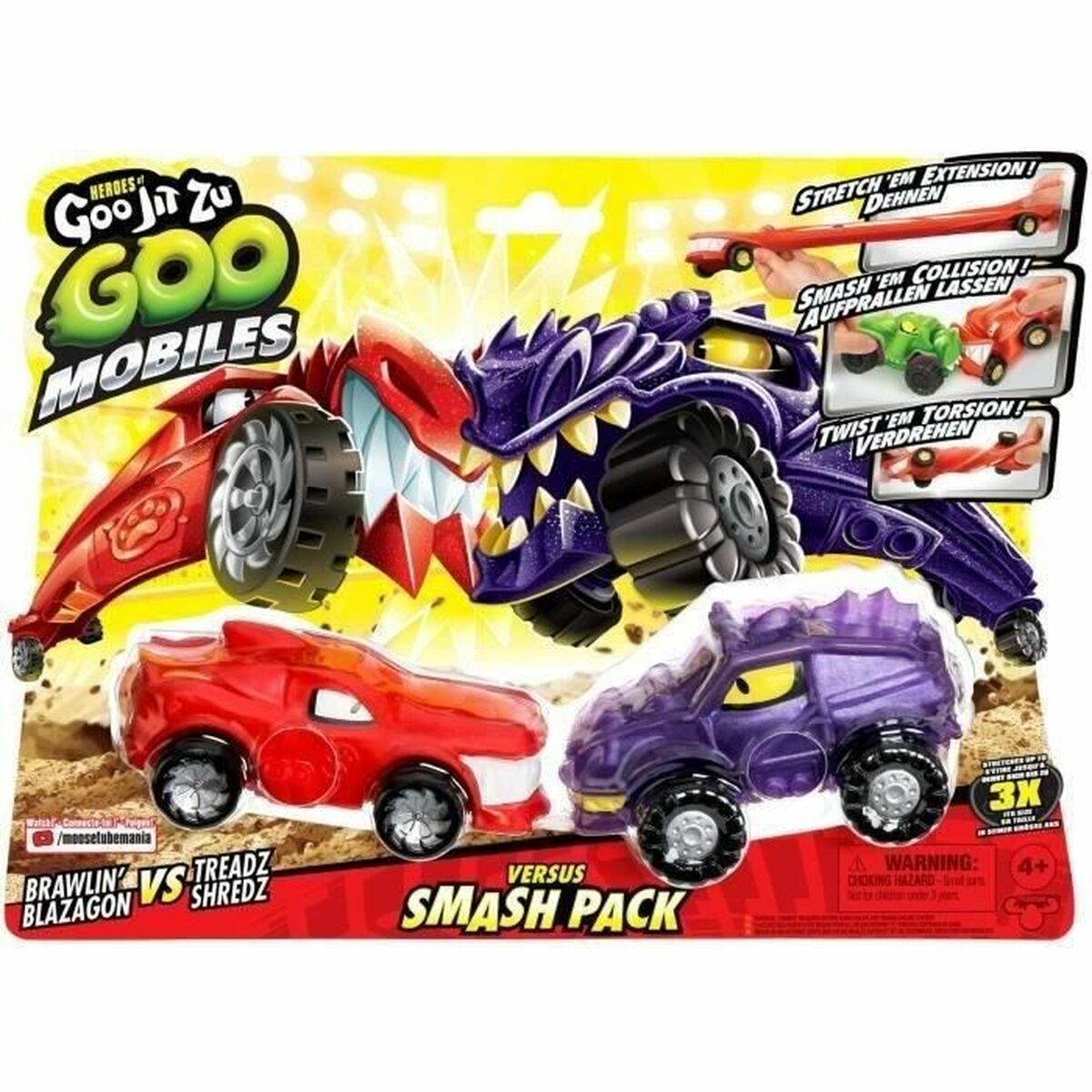Action figure Moose Toys GOO MOBILES – BLAZAGON VS TREADS SHREDZ Red