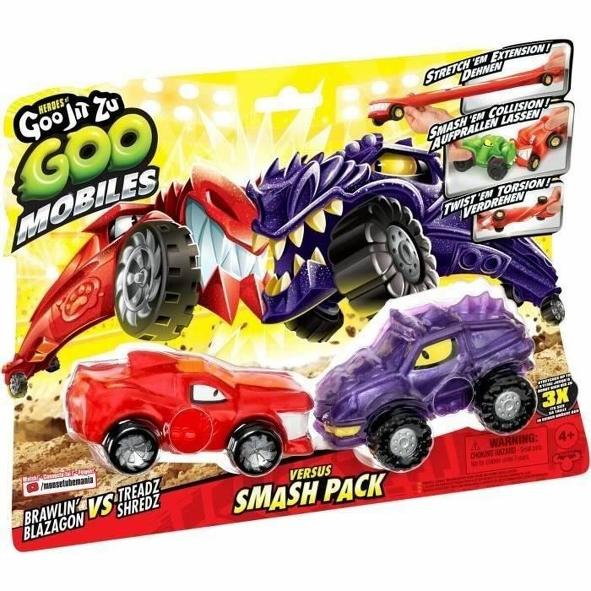 Action figure Moose Toys GOO MOBILES – BLAZAGON VS TREADS SHREDZ Red