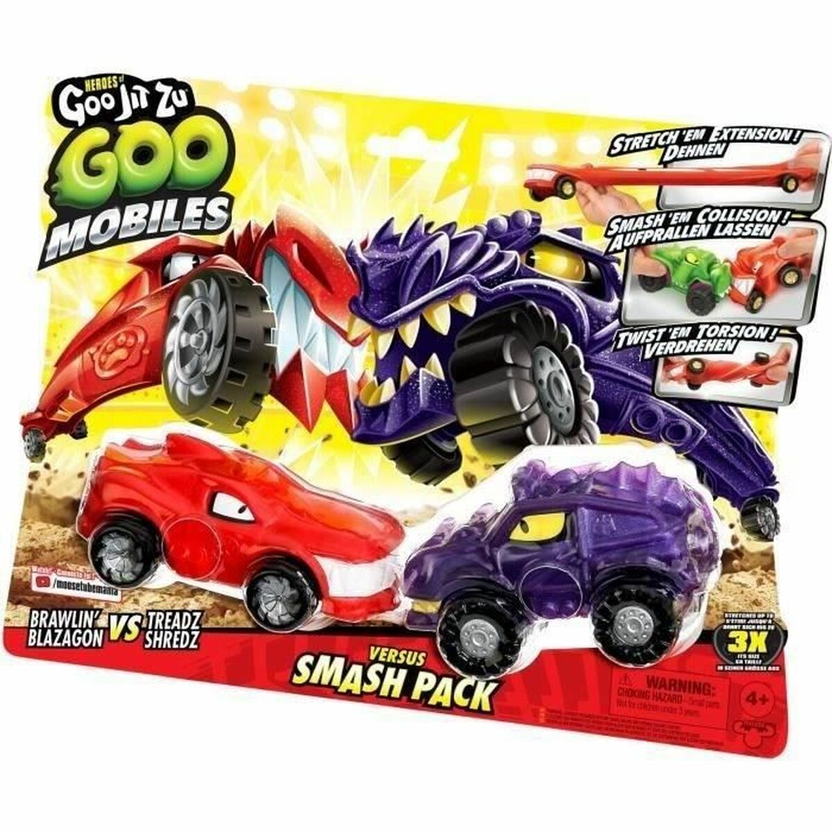 Action figure Moose Toys GOO MOBILES – BLAZAGON VS TREADS SHREDZ Red
