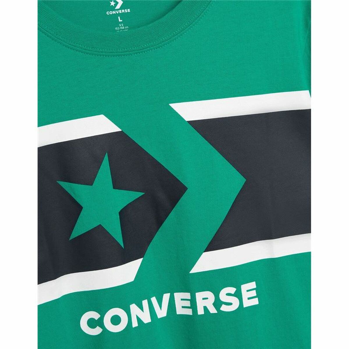 Child’s Short Sleeve T-Shirt Converse Stripe Star Chevron  Green