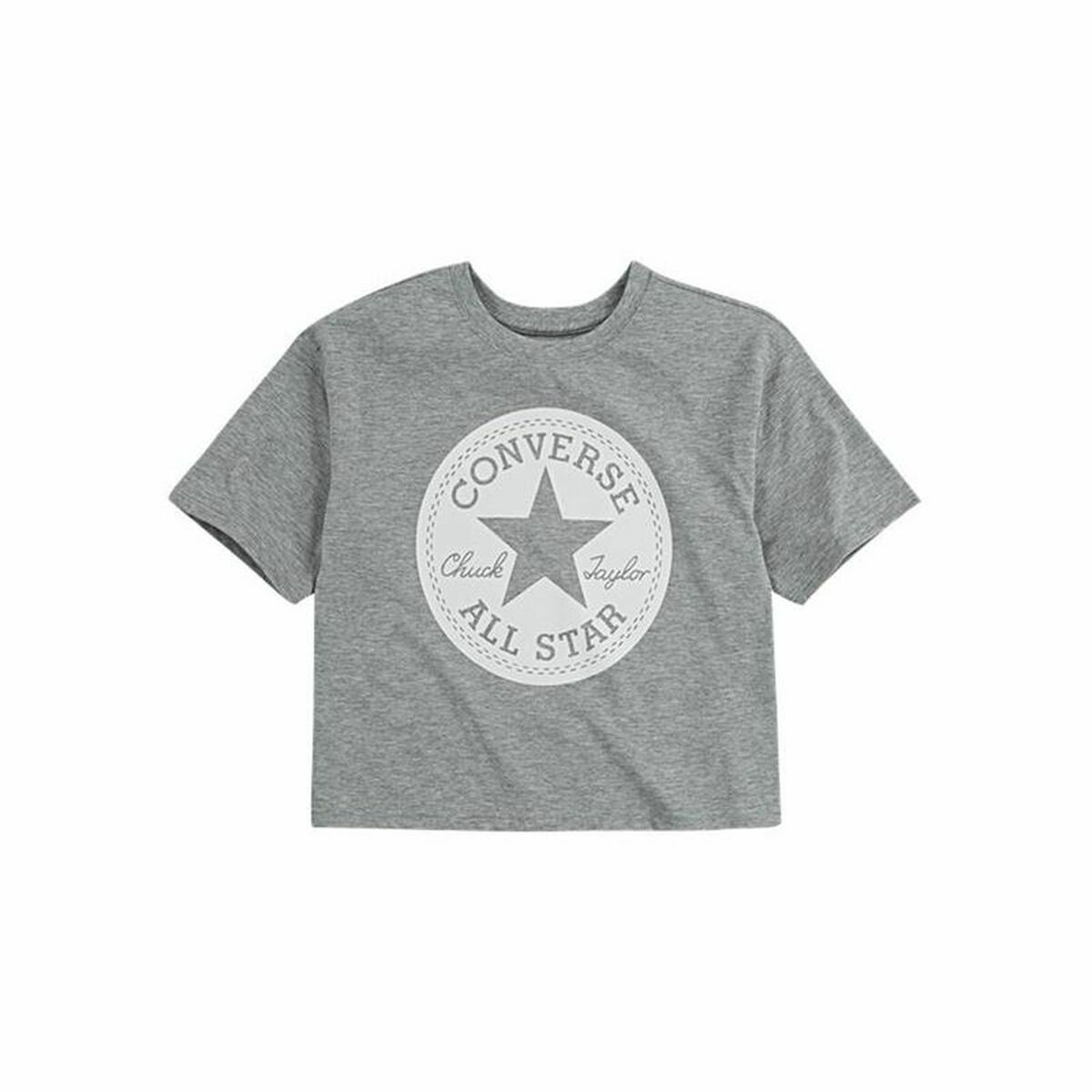 Short Sleeve T-Shirt Converse Chuck Patch Boxy Grey Short Sleeve T-Shirt Converse Chuck Patch Boxy Grey