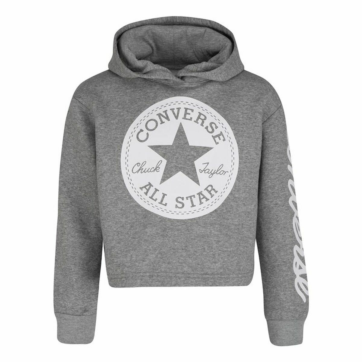 Unisex Hoodie Converse Chuck Patch Crop G Dark grey Unisex Hoodie Converse Chuck Patch Crop G Dark grey