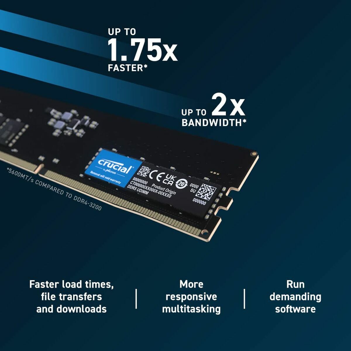RAM Memory Crucial CT8G56C46U5 8 GB DDR5 5600 MHz CL46