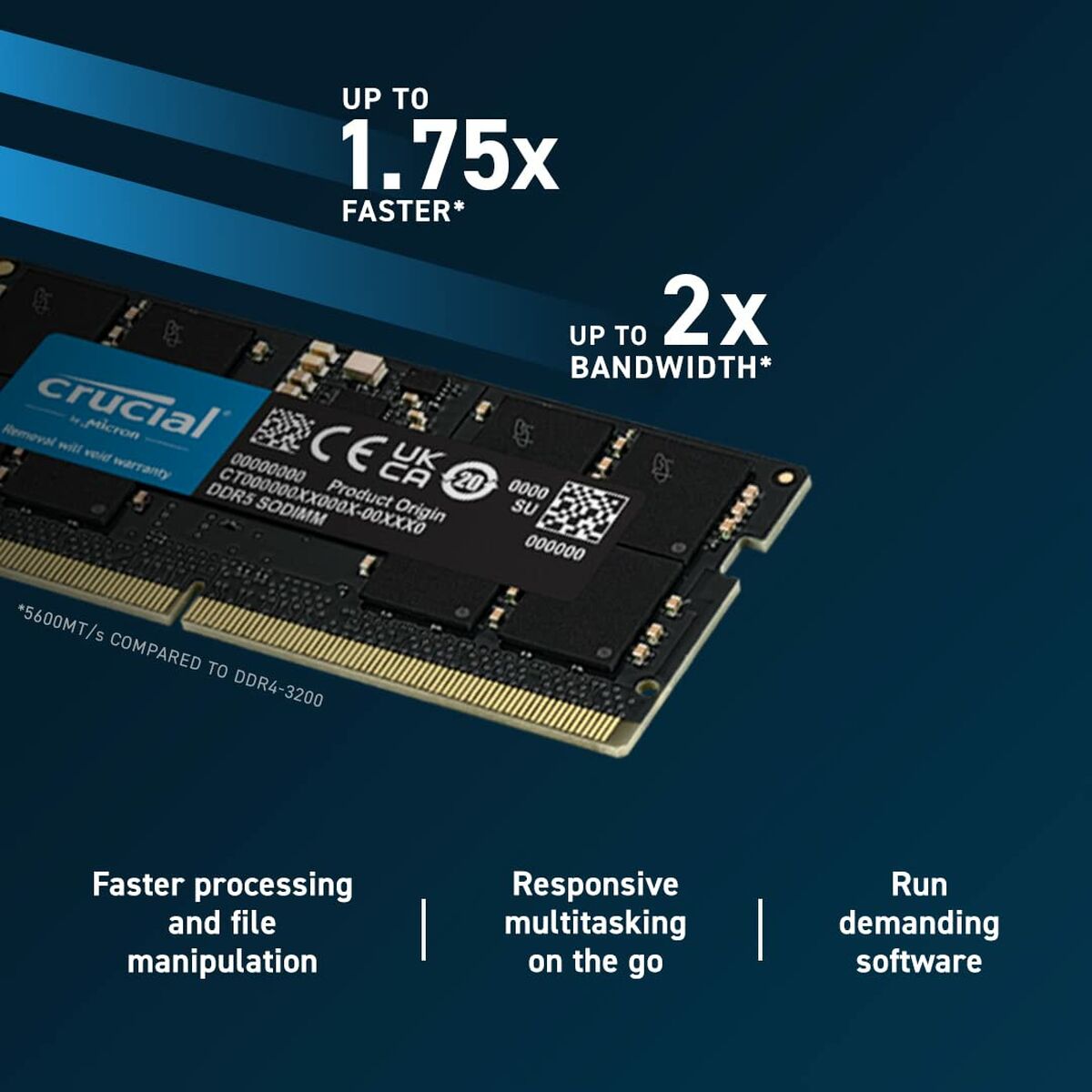 RAM Memory Crucial CT2K32G56C46S5 64 GB DDR5 SDRAM DDR5 5600 MHz